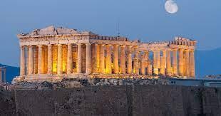 Picture of ancient greek building with columns 